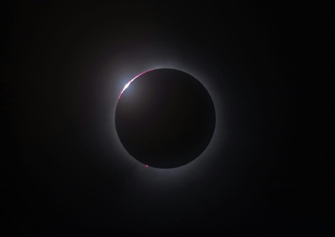 Bailys Beads during the total solar eclipse of April 8, 2024. Credit: Sævar Helgi Bragason
